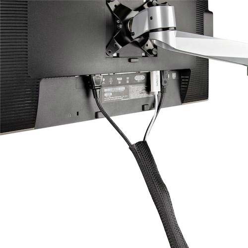 StarTech ケーブル収納カバー/3m/直径3cm/ポリエステル編組メッシュ素材/DIY切断可能/ケーブル配線保護チューブ WKSTNCMFLX