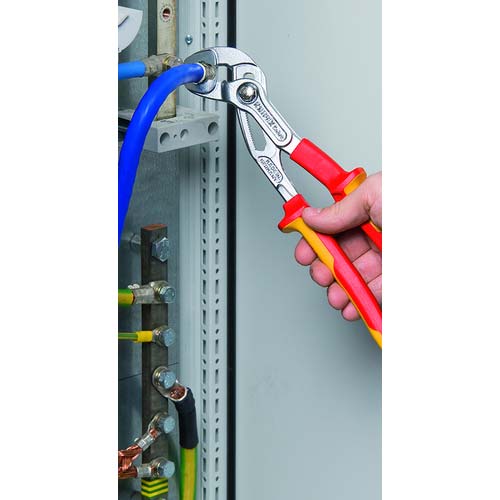 KNIPEX 絶縁ウォーターポンププライヤー コブラクイックセット 落下防止 250mm 8726-250TBK