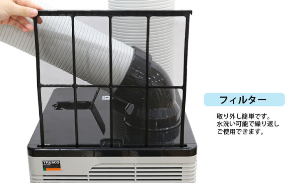 【廃番】TRUSCO スポットエアコン 首振り機能無 TS-20ES