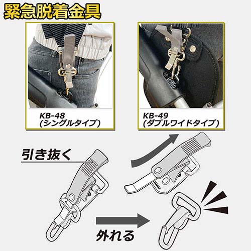 セフティ-3 防振肩掛けバンドPRO-W KB-49