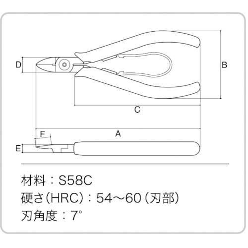 スリーピークス 模型プロ 片刃プラニッパ(バネ付) 120mm MK-02