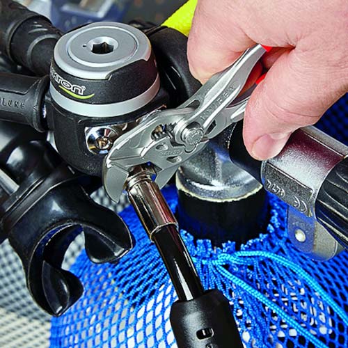 KNIPEX プライヤーレンチ ソフトプラスチックハンドル クロムメッキ 125mm 8603-125