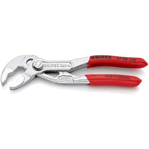 KNIPEX ウォーターポンププライヤー コブラ ソフトプラスチックハンドル 125mm 8703-125