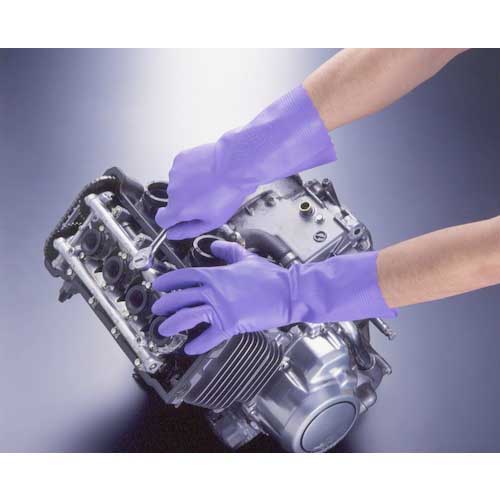 SHOWA 塩化ビニール手袋 No132ビニトップ厚手 バイオレット Mサイズ NO132-MV