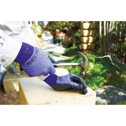 SHOWA 天然ゴム背抜き手袋 ライトグリップ パープル Lサイズ NO341-LPL