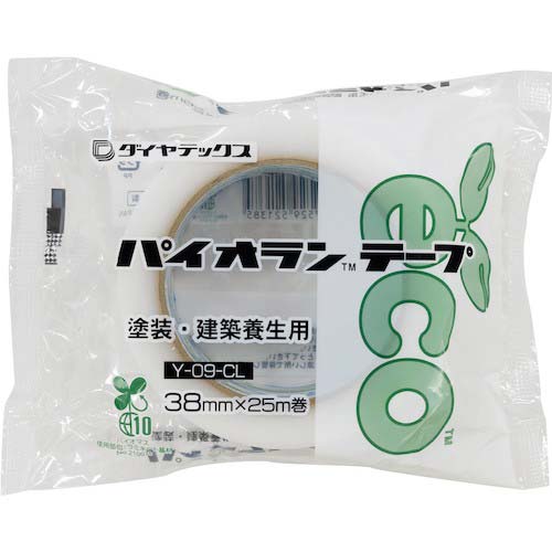 パイオラン 塗装・建築養生用テープ 38mmx25m クリア 1巻単位 Y-09-CL