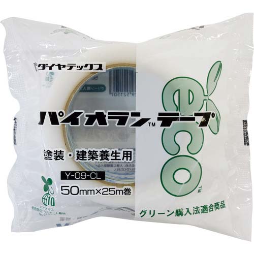 パイオラン 塗装・建築養生用テープ 50mmx25m クリア 1巻単位 Y-09-CL