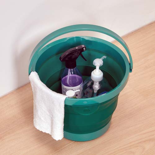 TRUSCO 折りたたみバケツ グリーン 8L TORB-GN