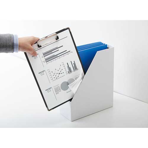 KING JIM クリツプボ-ド マグフラツプ A3 青 長辺とじ 収納約30枚 背面・底面フラップ付き 5077-B