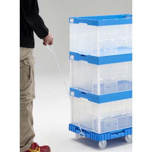 TRUSCO OCドーリー 50Lオリコン用 ナイロン車輪 4輪自在 ブルー OCD-50AN-B