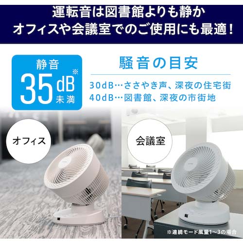 アイリスオーヤマ 291115 大型サーキュレーター DC23cm DCタイプ ホワイト PCF-DC23-W