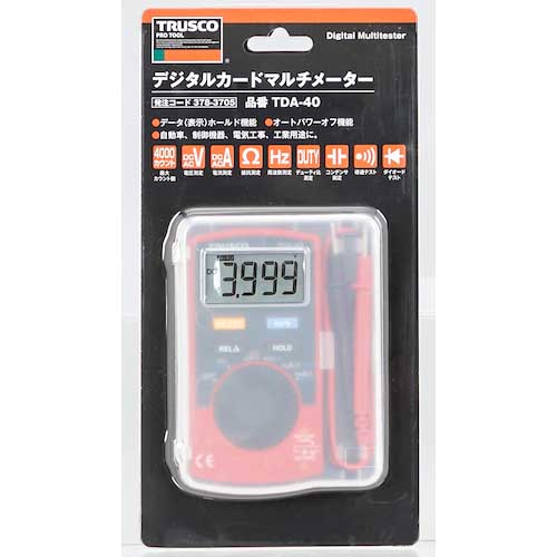TRUSCO デジタルカードマルチメータ TDA-40