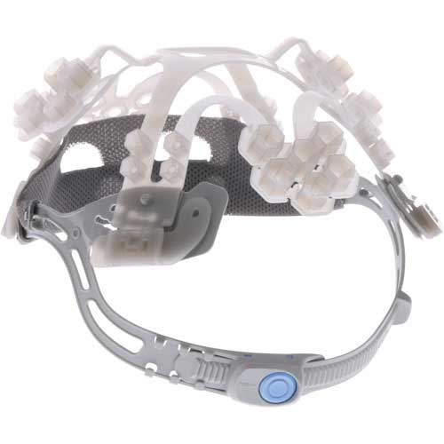 タニザワ エアライト搭載ヘルメット ST#1830-JZ2(EPA) 二層構造高通気タイプ 溝付 ABS製 透明ひさしグレー 帽体ホワイト 1830-JZ2-V2-W1-J