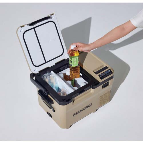 HiKOKI 18V-14.4V コードレス冷温庫 コンパクトサイズ10.5L サンドベージュ マルチボルトセット品 UL18DD-XMBZ