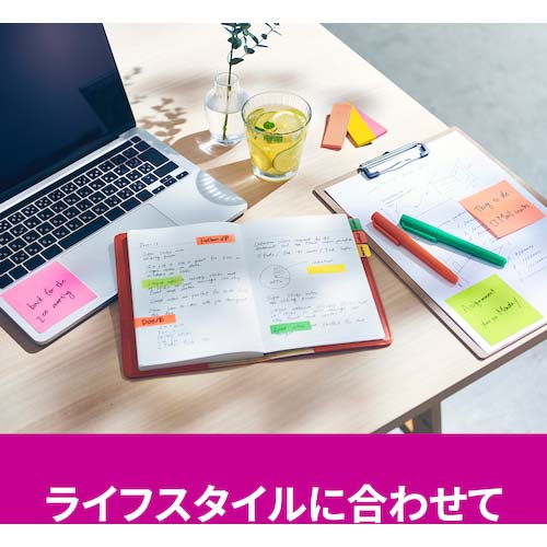 3M ポスト・イット 強粘着ふせん マルチカラー6 500SS-MC-6N
