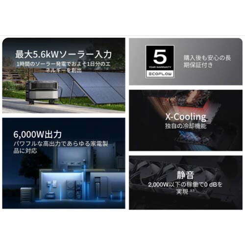 EcoFlow ポータブル電源 DELTA Pro Ultra インバーター・バッテリーセット S-DPU06K-JP