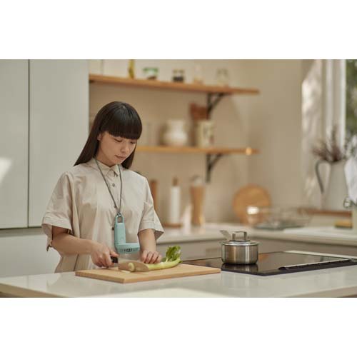 リズム ハンディファン Silky Wind Mobile 3.2 水色 9ZF040RH04