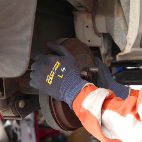 トワロン まとめ買い ニトリル背抜き手袋 アクティブグリップ S (10双入) 910-S