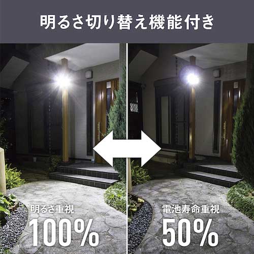 RITEX 5W3灯 フリーアーム式 LEDソーラーセンサーライト S-330L