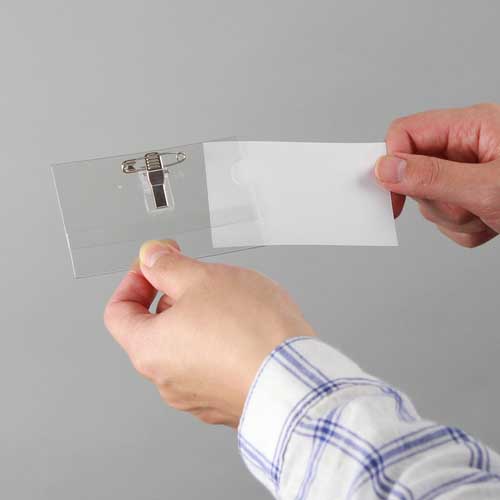 OP セル名札 名刺サイズ 両用クリップ 1枚入 L-11P