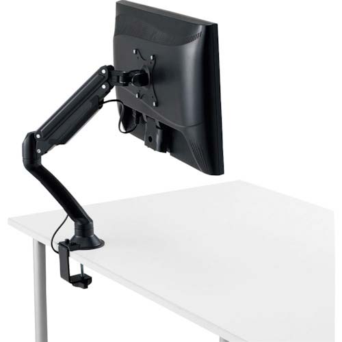 KING JIM モニターアーム 黒 (1面3軸タイプ) ガススプリング方式 VESA規格 クランプ式 ARM130-BK