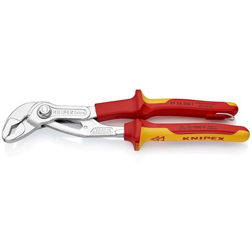 KNIPEX 絶縁ウォーターポンププライヤー コブラクイックセット 落下防止 250mm 8726-250TBK