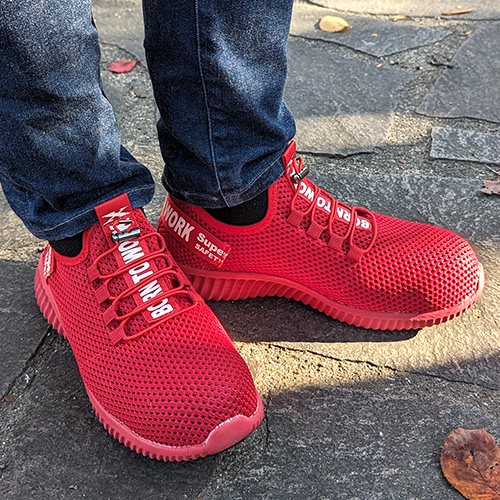 ジーベック セーフティシューズ 安全靴 レッド 85412