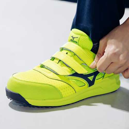 ミズノ オールマイティ LSII 22L 安全靴 ライトグレー×ホワイト 26.0 F1GA210105