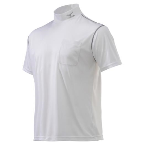 ミズノ ナビドライ ワークシャツ 半袖 ホワイトxシルバー XS〜6XL-8 F2JA018270