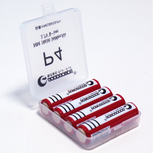 グッドグッズ 18650リチウムイオン電池4本入 LDC-364A