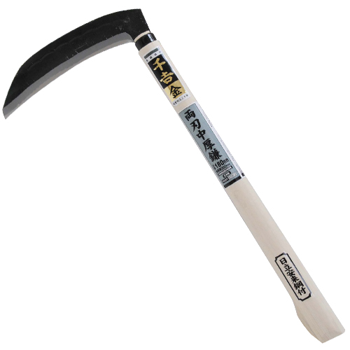 千吉 金 両刃中厚鎌 180MM