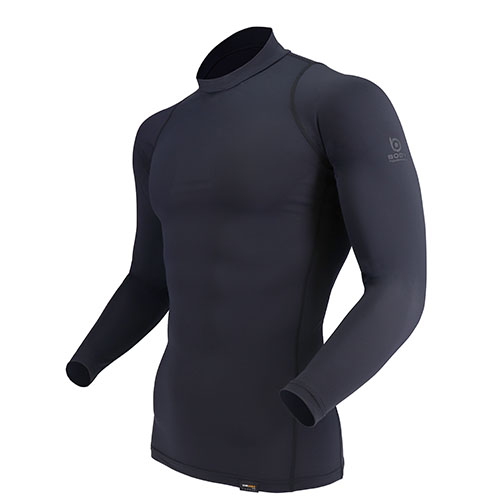 【2025年度完売】おたふく BTパワーストレッチ EVO ロングスリーブバックハイネックシャツ11. ブラック S JW-725