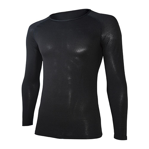 おたふく BTデュアル3Dファーストレイヤー ロングスリーブ クルーネックシャツ11. ブラック L JW-522