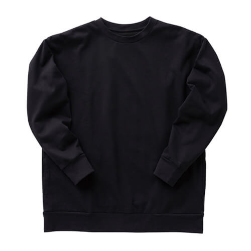 【2025年度完売】おたふく FUBAR コットンエアサンド スウェットシャツ ブラック 3L FB-101