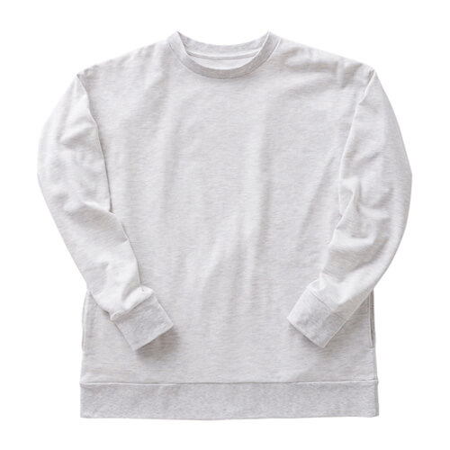 おたふく FUBAR コットンエアサンド スウェットシャツ ヘザーグレー LL FB-101