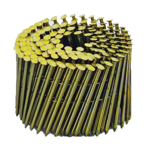 アマテイ 在来用 カラーN釘 針金連結釘 N75 FC-N75 黄緑 1巻(200本)