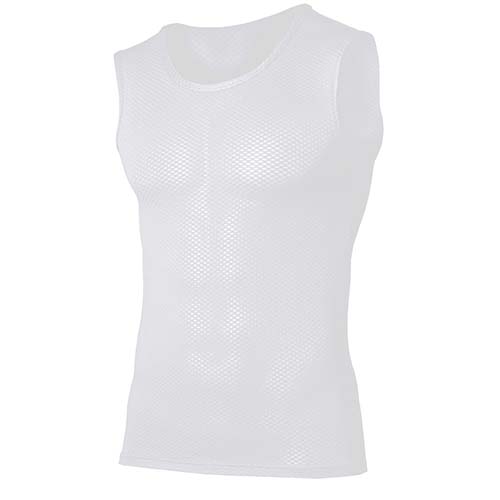 おたふく手袋 BT冷感3Dファーストレイヤー ノースリーブ ラウンドネックシャツ ホワイト L JW-713-WH-L