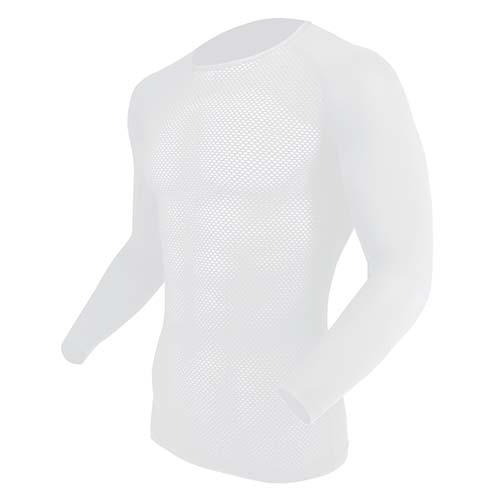 おたふく手袋 BT冷感3Dファーストレイヤー UVカットスリーブ クルーネックシャツ ホワイト LL JW-715-WH-LL