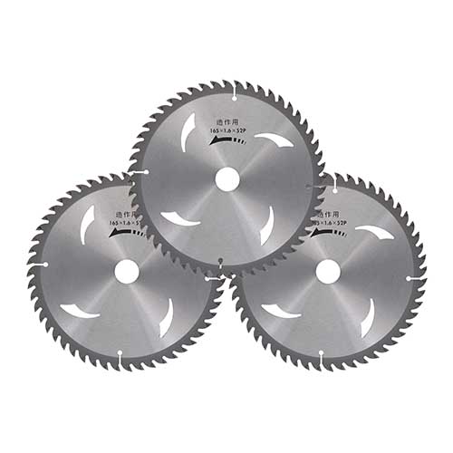 漢道 木工用チップソー 165×1.6×52P 3枚入 165×52×3枚組