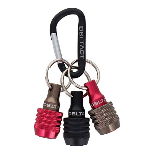 DBLTACT 軽量ビットホルダー3個組 マットブラックレッド・ガンメタ DBH-A3K