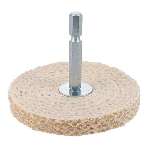 H&H 六角軸軸付ステンレス研磨用布バフ 75mm HAS6-75