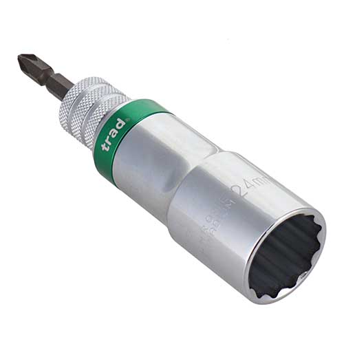 【廃番】trad 電動ドリル用ロングソケット(ビット差替式) 24mm TCD-24L