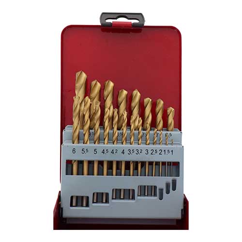 trad 21pcs.チタンコーティング鉄工ドリル刃セット TTS-21