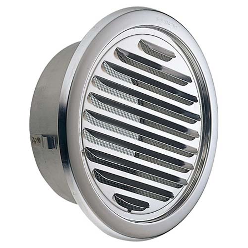 宇佐美工業 自然換気ステン丸型ガラリ 150φ用 アミ付 電解研磨 SGN150S-DK