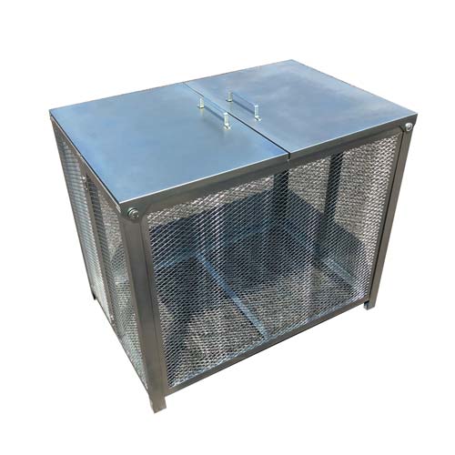 テラダ ゴミステーション 鉄製(亜鉛メッキ) W900×D610×H770 GM-90M