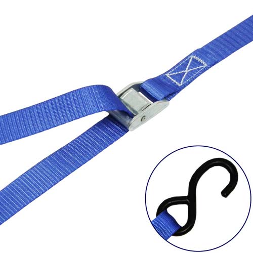 フリーク FREAK 荷締めベルト S字フック 青 250kg 幅25mm×長さ0.5+1m 75024