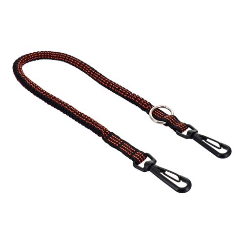 DBLTACT 布製安全コード ブラックフック 使用荷重1kg オレンジ DT-ST-15BKO