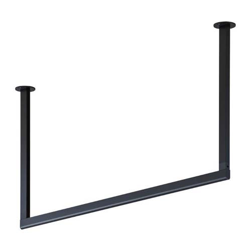シロクマ ハンガーバー 天井付 U型 黒艶消 H600×P1365 UHB-1101
