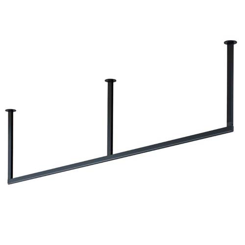 シロクマ ハンガーバー 天井付 E型 黒艶消 H600×P2730 UHB-1201