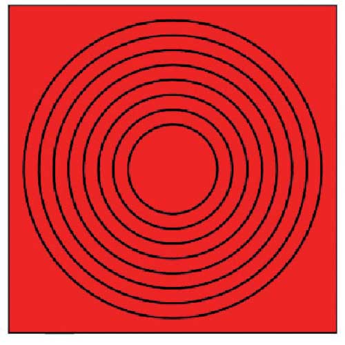 ユニット ゲージマーカー円形赤・PPステッカー・10枚組 446-85